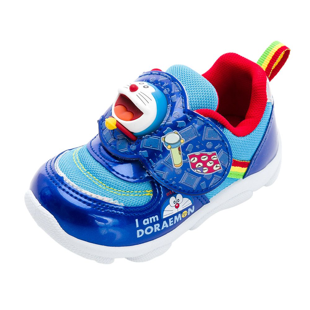 哆啦A夢 童鞋 電燈運動鞋 DMKX67056-耐磨鞋底，行走更穩定-藍紅-(寶寶小中童段)