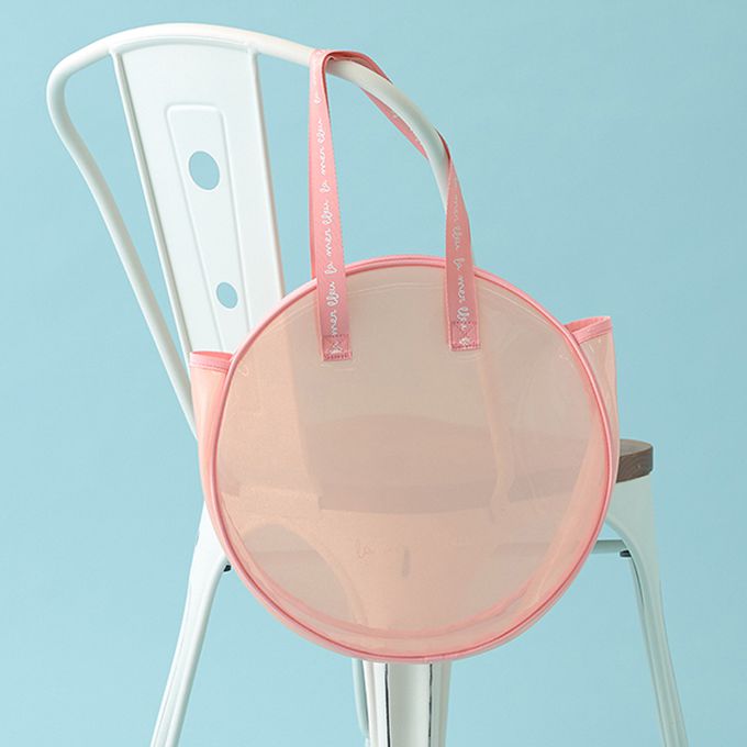 日本 Lycee mine - 微閃亮圓形透明玩水/游泳包-薄荷綠 (F)