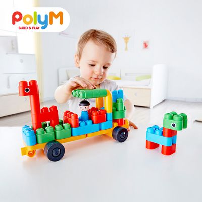 德國PolyM - 動物園管理員/汽車積木組