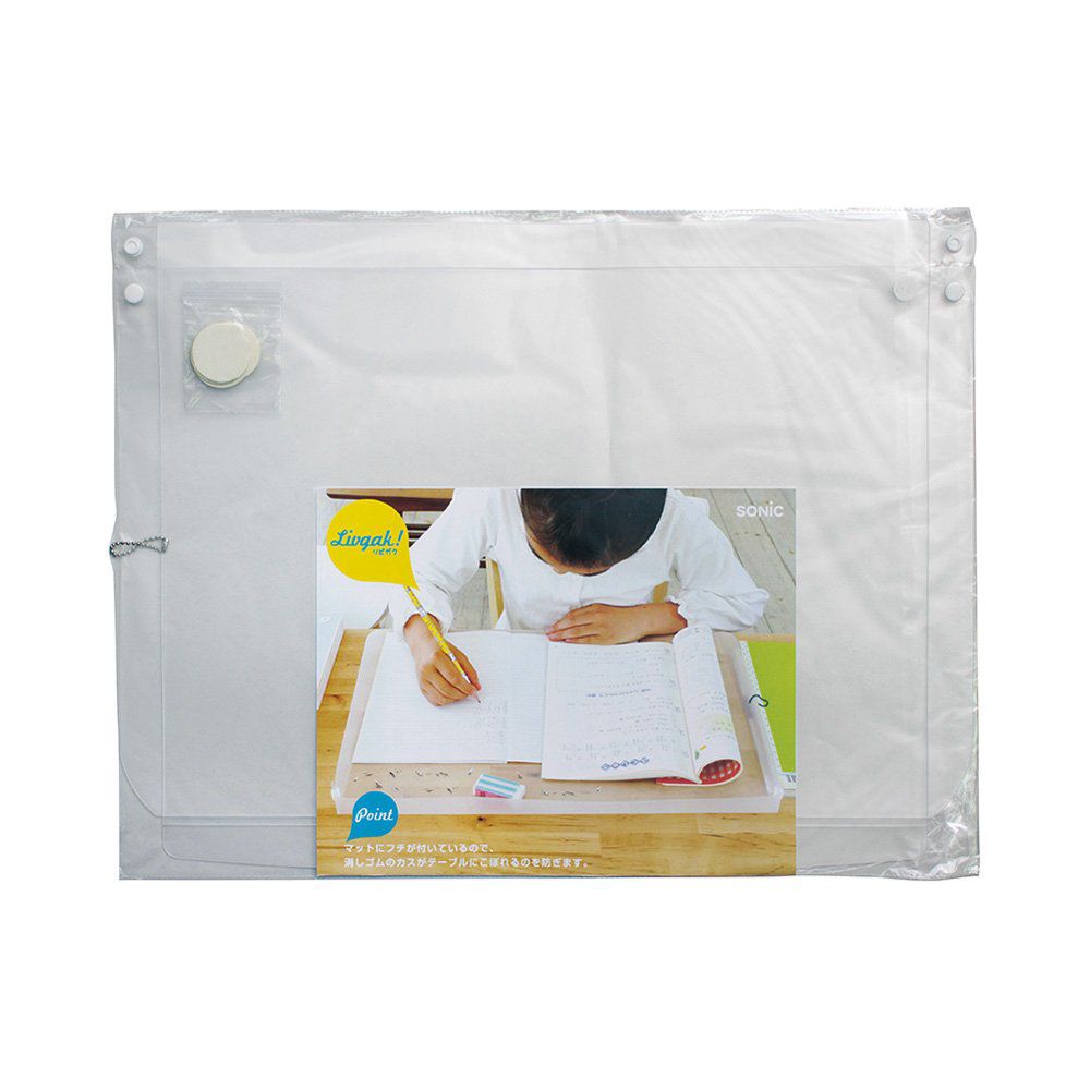 日本文具 SONIC - 收集橡皮擦屑墊板-透明 (47.5×34.5×6cm)