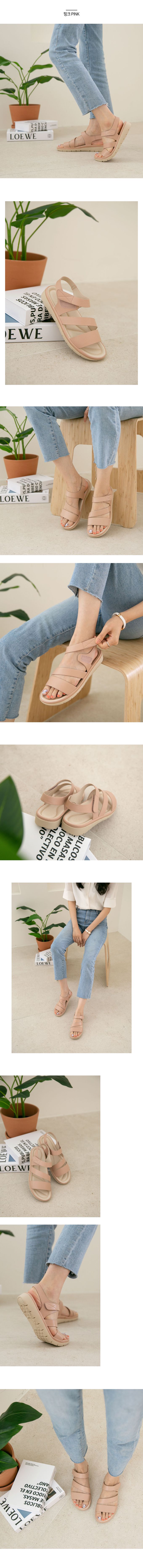 韓國 PINKELEPHANT - 專利設計軟底休閒涼鞋(2.5cm)-粉