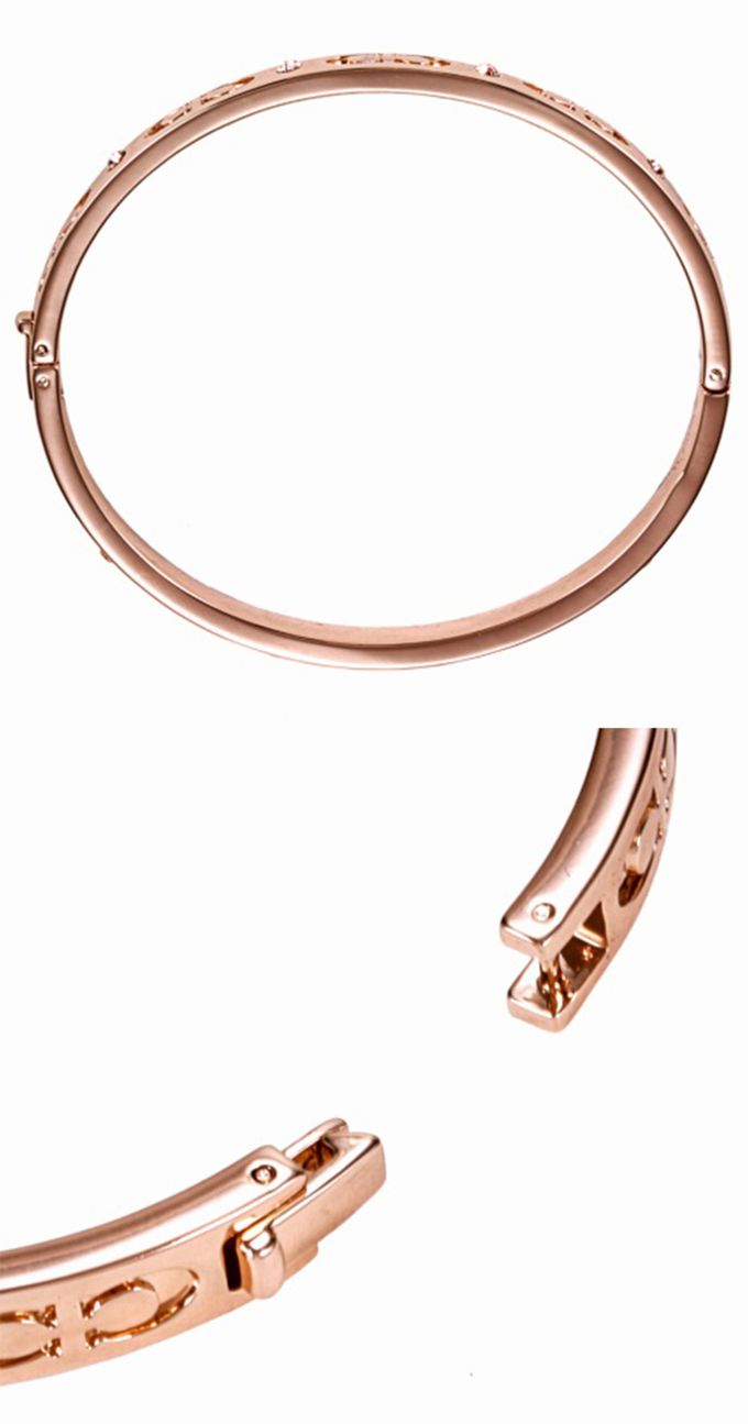 COACH - C-LOGO手環-玫瑰金