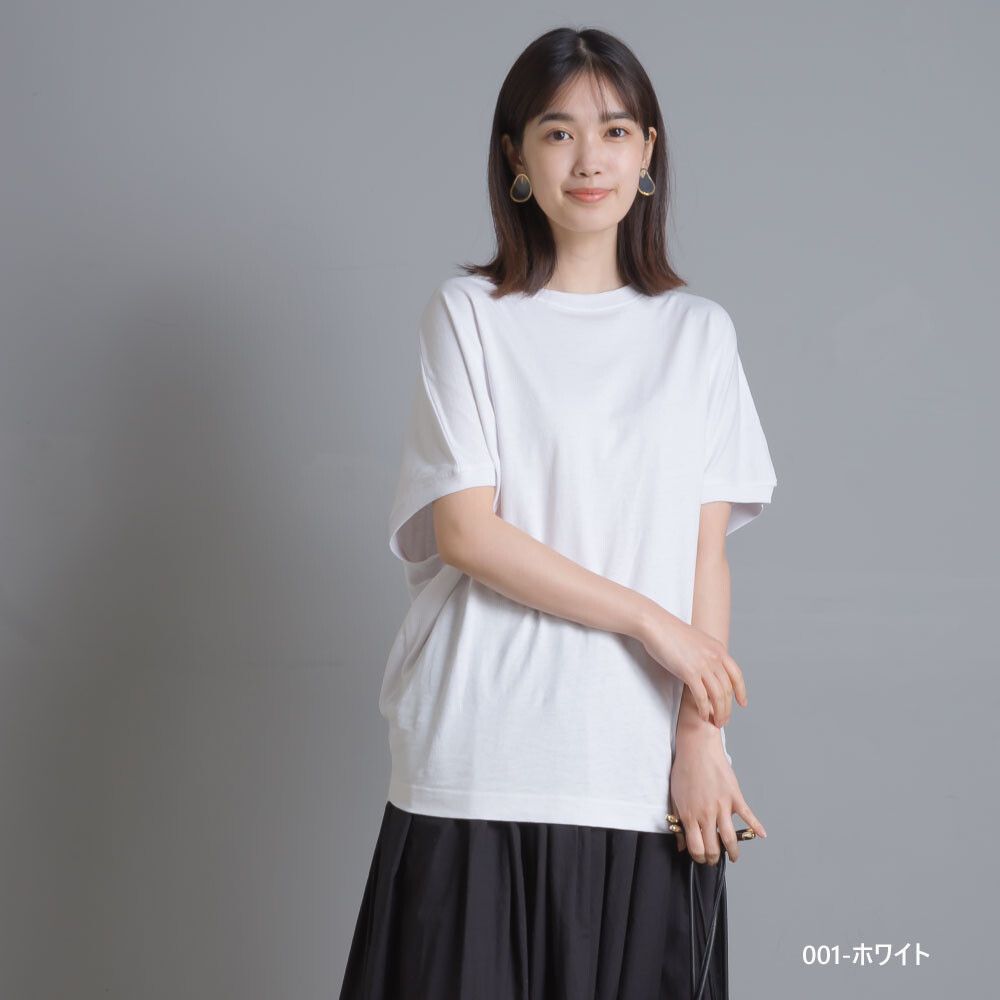 日本女裝代購 - 棉麻舒適透氣短袖上衣-淺灰紫 (F)