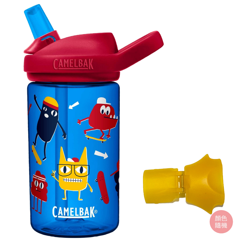 CamelBak - 【贈防塵蓋】EDDY+ 兒童吸管運動水瓶-滑板怪獸 (400ml)-145g
