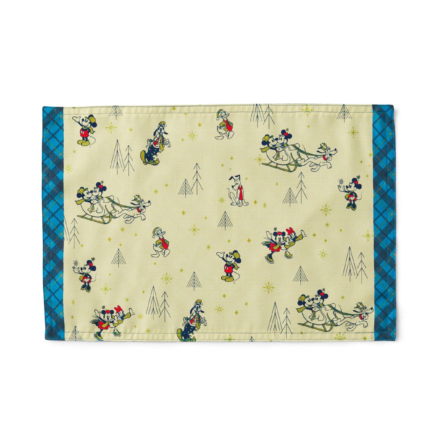 日本千趣會 - 迪士尼 防潑水餐墊兩入組-聖誕頌歌-紅x黃 (30×45cm)