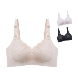 JoyNa - 水滴杯型提拉內衣 哺乳內衣 無鋼圈內衣-粉膚