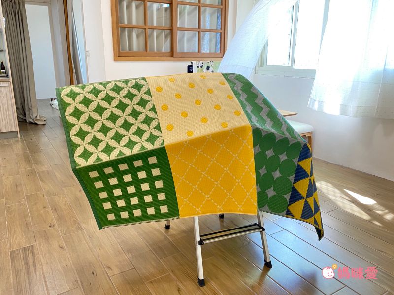 日本池彥 - 過敏協會認證 日本製防蟎蟲野餐墊 / 地毯(4-5人)-英文字-藍 (174x174cm)