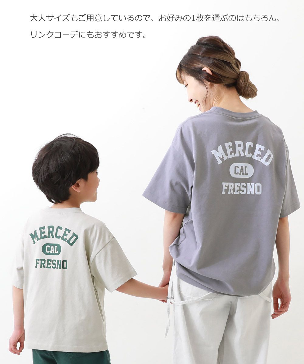 日本 devirock - 100%棉 定番百搭印花短袖上衣-圓形-淺卡其