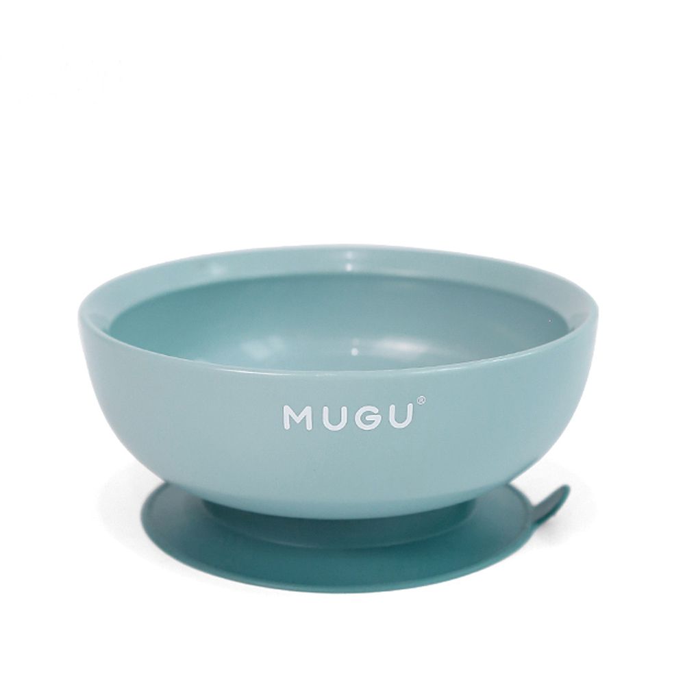 MUGU - 幼兒防漏學習吸盤碗-藍色-340ml