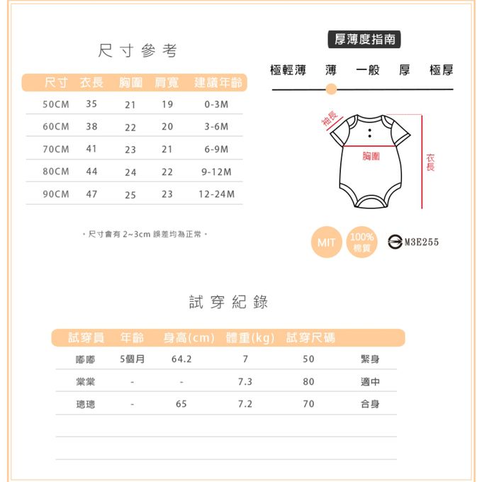 YOUrs - 竹節棉清新甜包屁衣2件組-甜芋粉+蜜桃粉