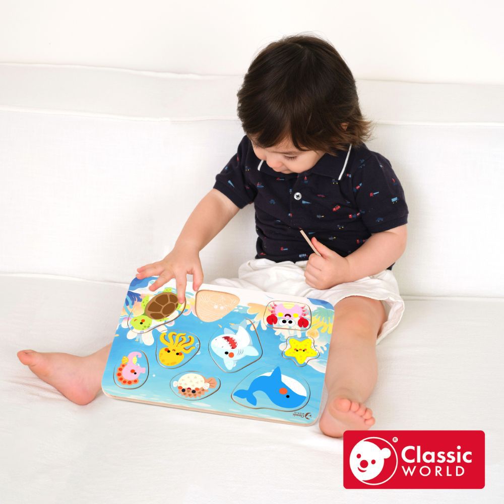 寶貝海洋認知拼板《40077》
