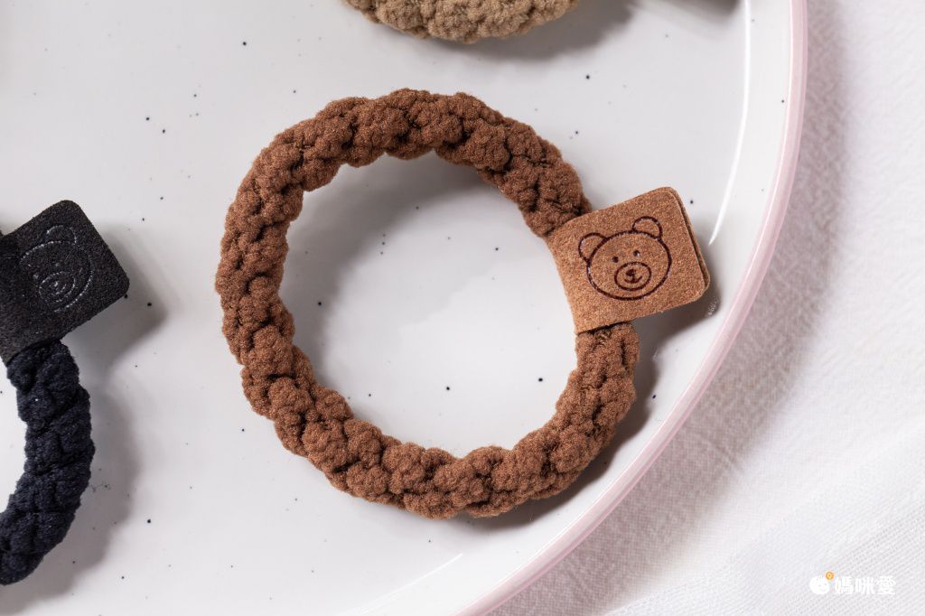 泰迪絨高彈力百搭髪圈(10入組)-熊熊-混色