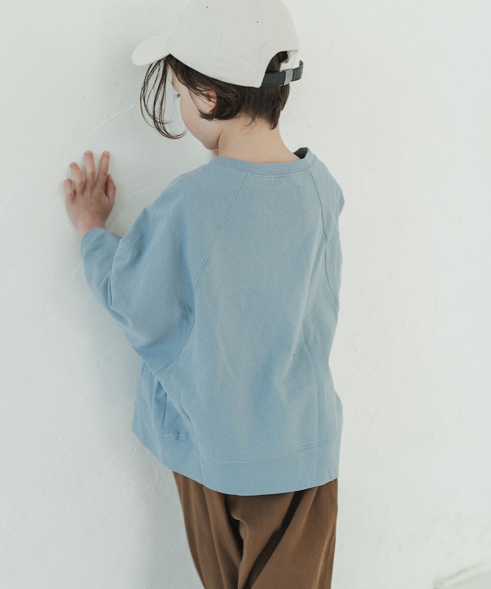 日本 riziere - 純棉Oversize風大學T-天空藍