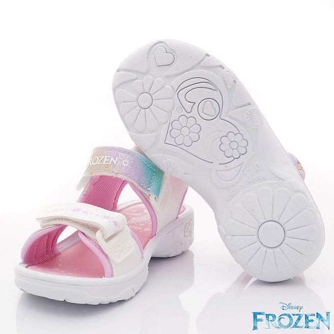 冰雪奇緣 - 冰雪奇緣電燈涼鞋-FNKT37129白(中小童)-涼鞋-白