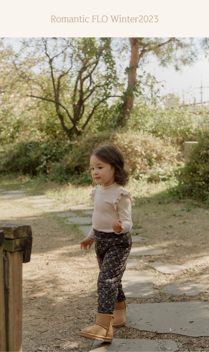 韓國 Puellaflo - 荷葉布邊小領長袖上衣-米