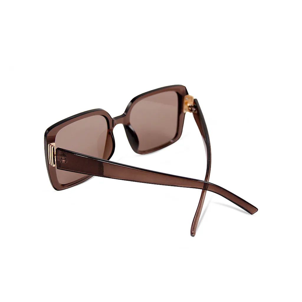 ALEGANT - 韓版微光核桃棕透視感方框墨鏡│UV400太陽眼鏡