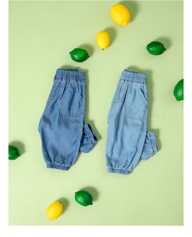 個性束口長褲-深藍色