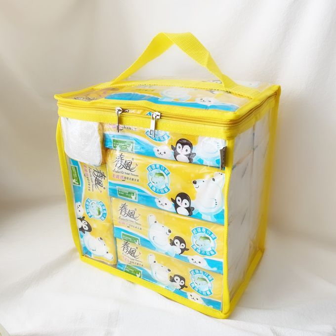 妞妞絲 - 透明收納袋-蜜桃橘 (M)