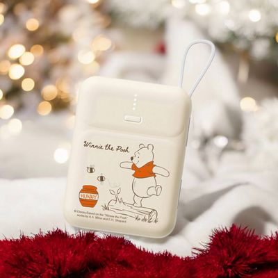 Disney 迪士尼 - 小熊維尼 20W PD快充 雙線Q寶行動電源 10000mah-台灣公司貨