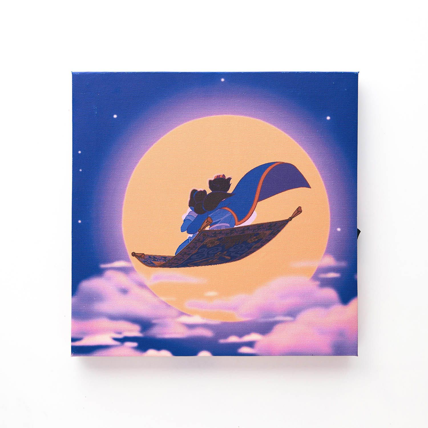 日本千趣會 - 迪士尼 藝術風印花掛畫帆布燈-維尼與好朋友們