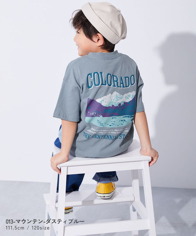 日本 devirock - 100%棉 定番印花寬版短袖上衣-MERCED-藕粉