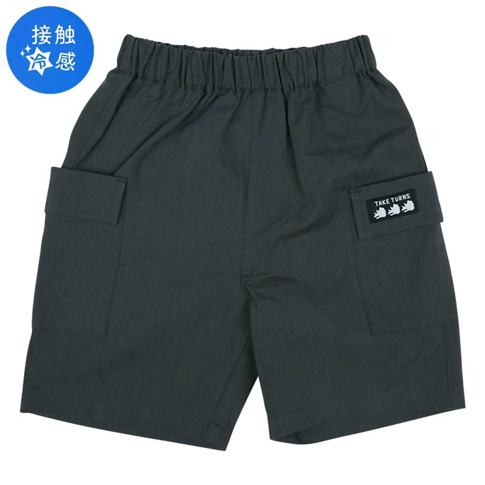 涼感工作短褲-黑色