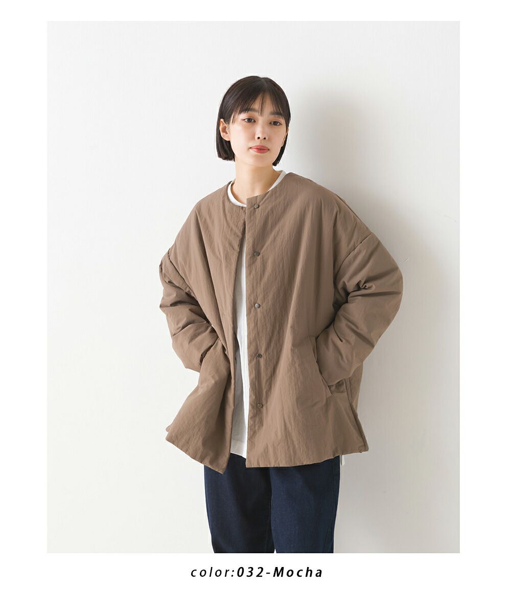 日本 OMNES - [撥水加工] 休閒百搭鋪棉外套-淺軍綠