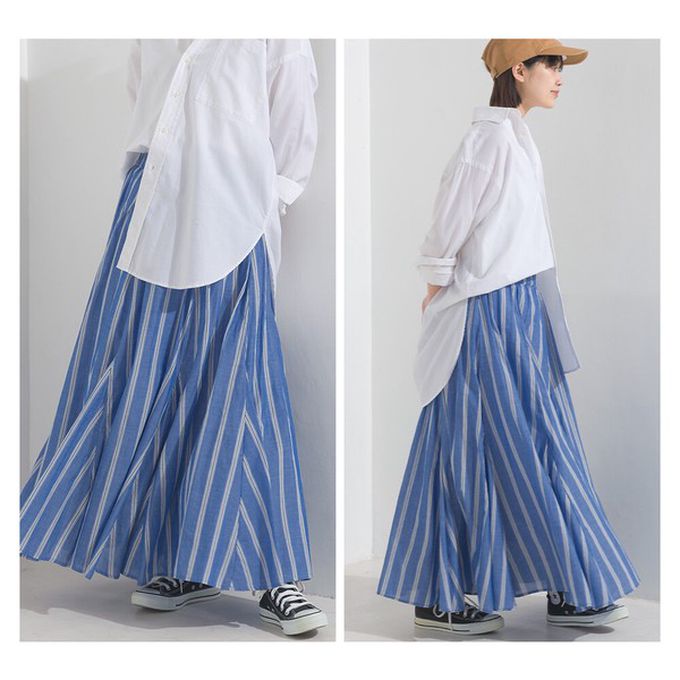 日本 OMNES - 100%印度棉 清爽飄逸長裙-黃