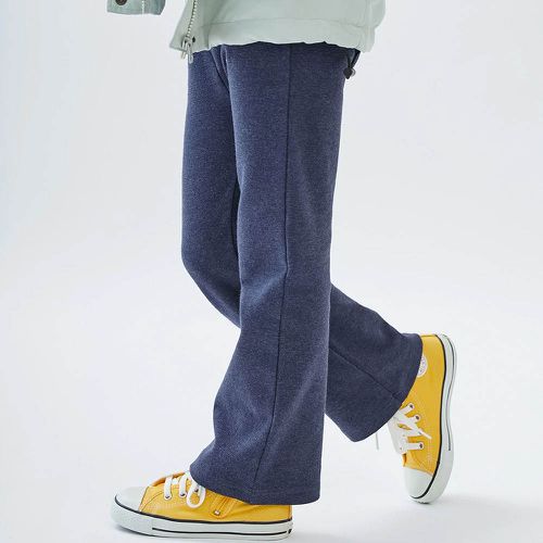 日本 devirock - [熱銷定番] 超彈力抗毛球小喇叭長褲-丹寧藍