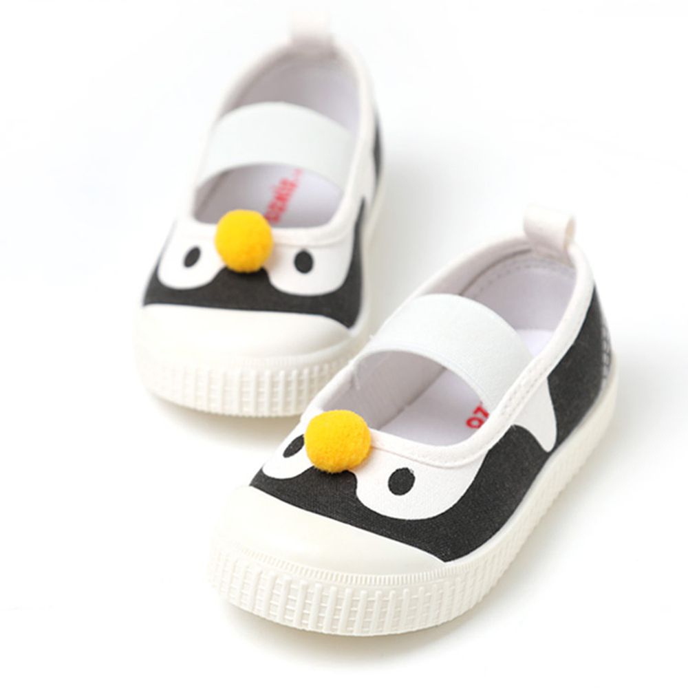 韓國 OZKIZ - (剩13,14cm)純棉塗鴉兒童休閒鞋/室內鞋-企鵝
