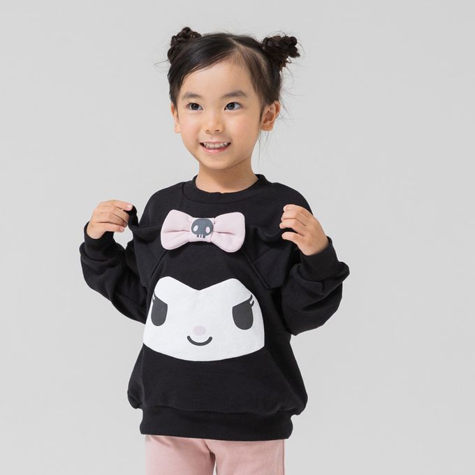 日本 Chil2 - 人氣角色裏毛長袖上衣-卡通人物酷洛米-紫