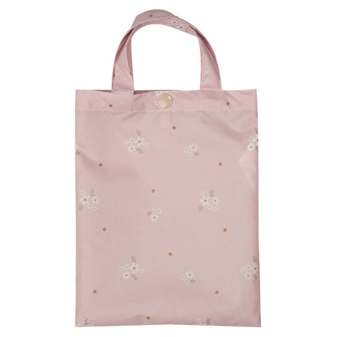 akachan honpo - 長袖防髒衣-小花-粉紅色 (80~90cm)