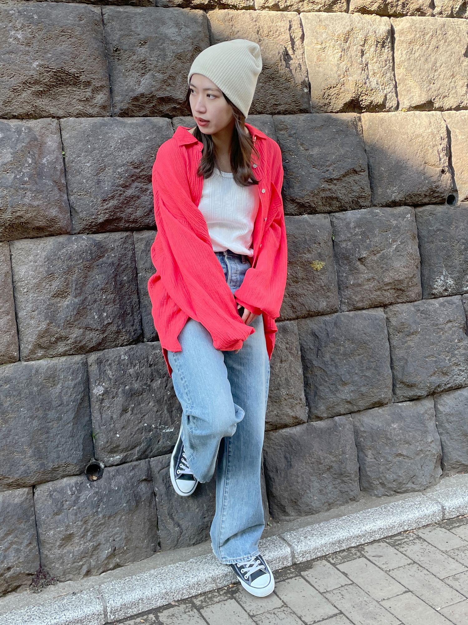 日本 Ungrid - 楊柳皺摺垂墜感襯衫-薄荷 (F)