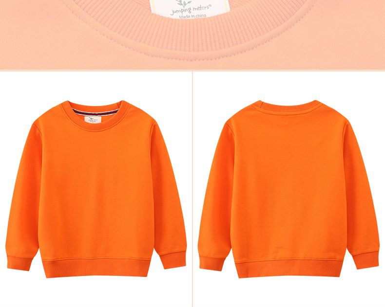 Jumping meters - 圓領棉質長袖上衣/大學T-黃色