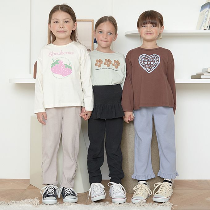 日本 Lycee mine - 純棉不易皺女孩印花長袖上衣-小熊-薄荷綠