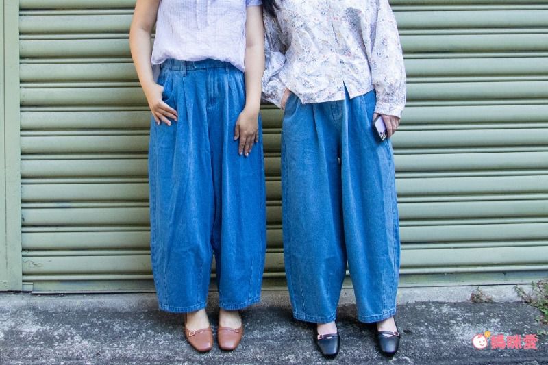 日本女裝代購 - [熱銷款] 藏肉必備休閒美腿長褲-丹寧-淺藍