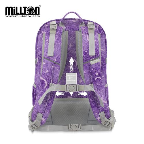 軍規雙軸護脊書包｜紫夜星月Purple Night｜30L 800g