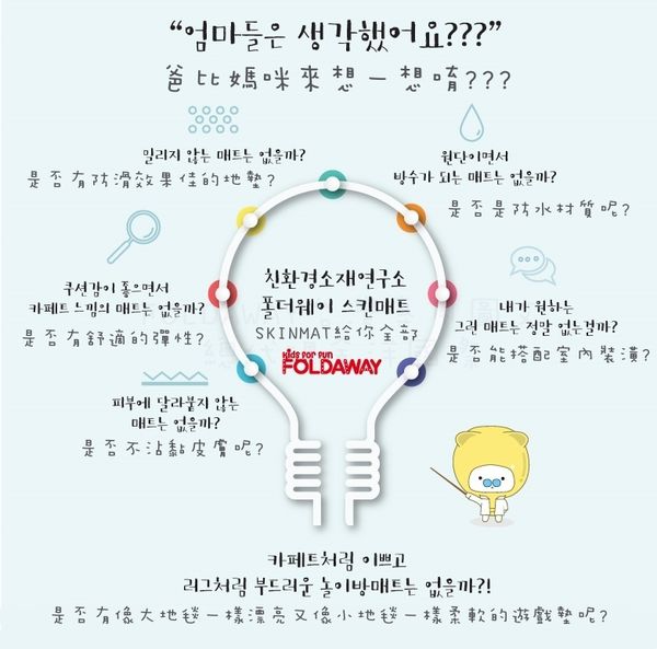 韓國 Foldaway - SKIN爬行墊-小-Herringbone 粉彩格紋 (200x140cm)