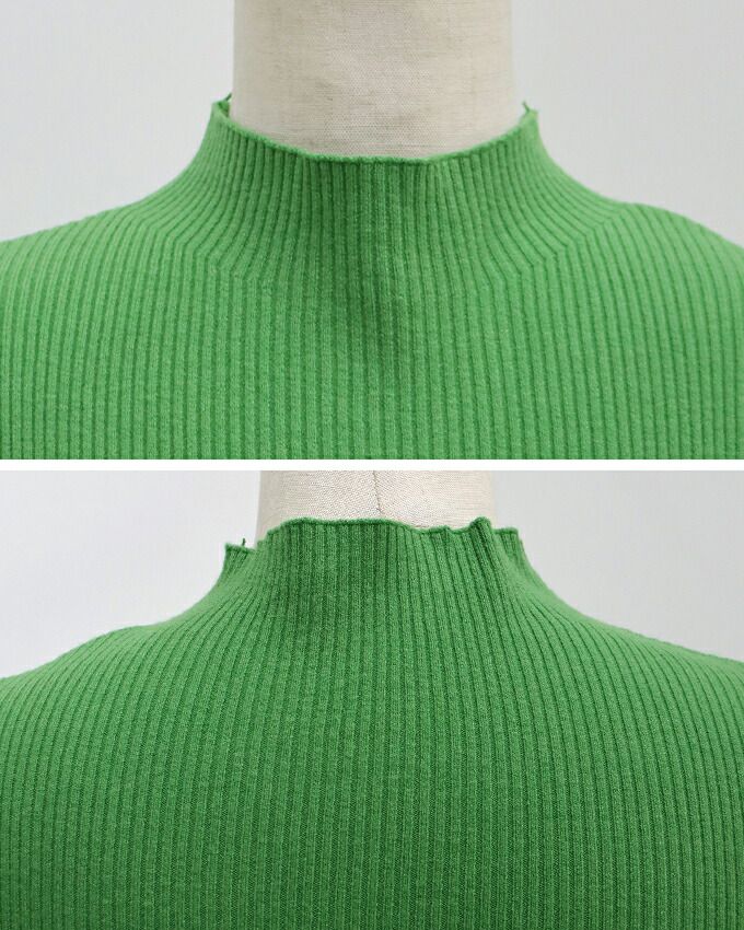 日本 BLUE EAST - 氣質羅紋針織上衣-綠