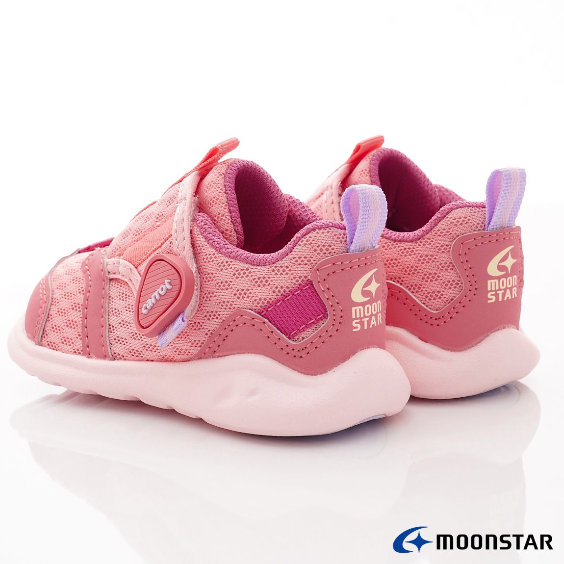 Moonstar日本月星 - 寶寶速乾學步穩健機能款(寶寶段)-學步鞋-粉
