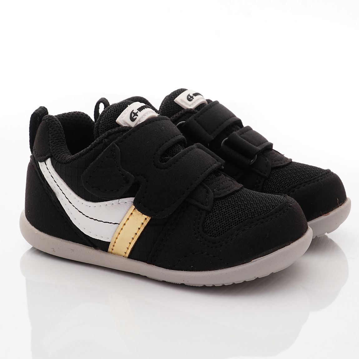 Moonstar日本月星 - HI系列寶寶學步穩健款(寶寶段)-學步鞋-黑金