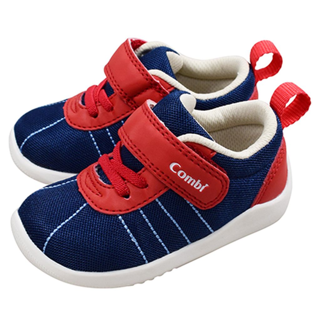 日本 Combi - 機能童鞋/學步鞋-玩轉經典幼兒機能休閒鞋(加贈鞋墊)-寶寶段-綻紅藍