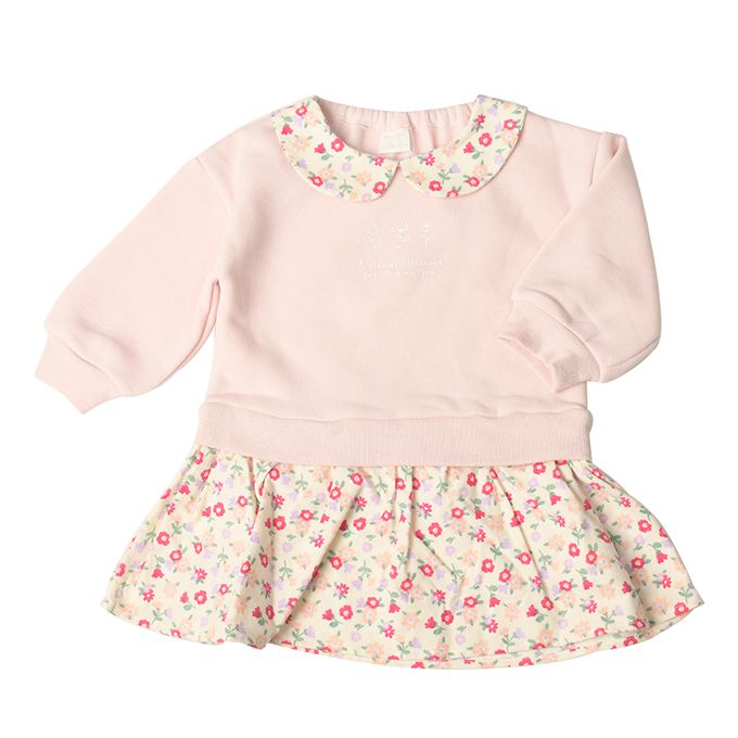 akachan honpo - 假兩件洋裝-粉色