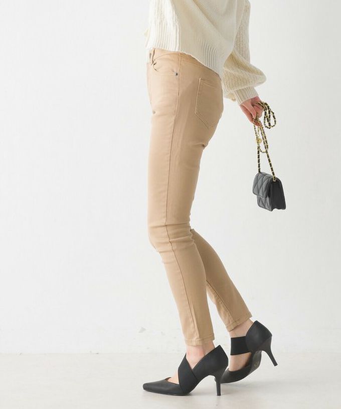 日本 OMNES - [定番]百搭厚磅斜紋布合身長褲-淺灰