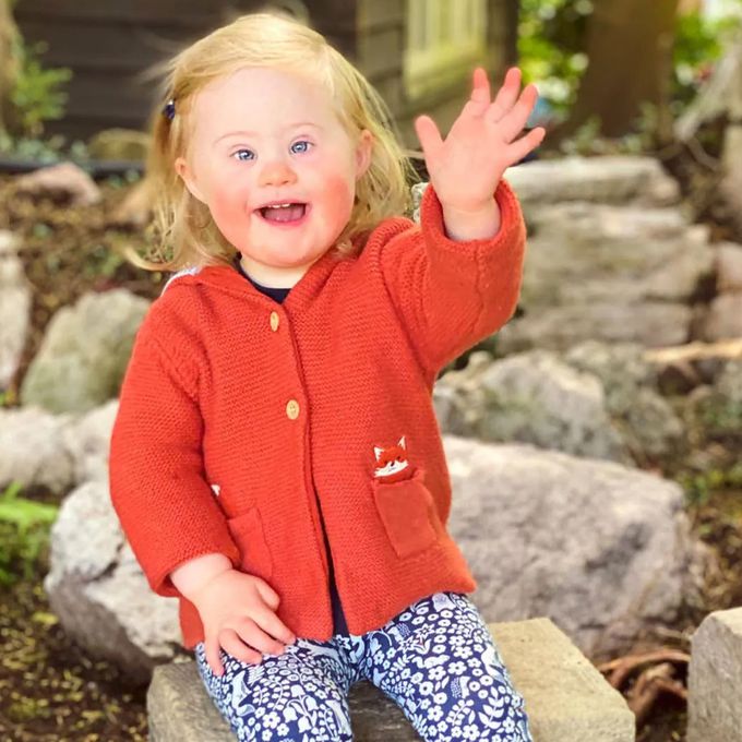 英國 JoJo Maman BeBe - 開襟羊毛衫-可愛小狐狸