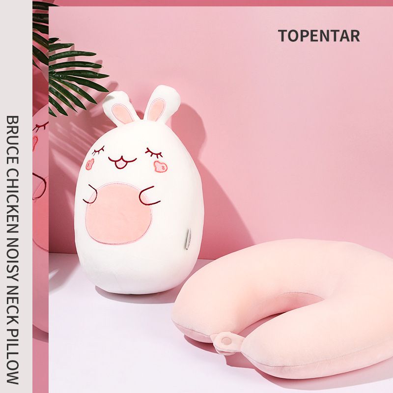 可愛二合一變型頸枕-哈士奇-黑色