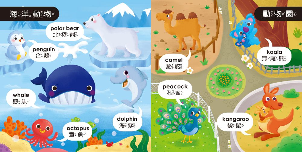 孩子的第一台手提觸控平板：交通工具．動物-內含36個交通工具+36個動物-中英台3語學習+9首兒歌+互動遊戲