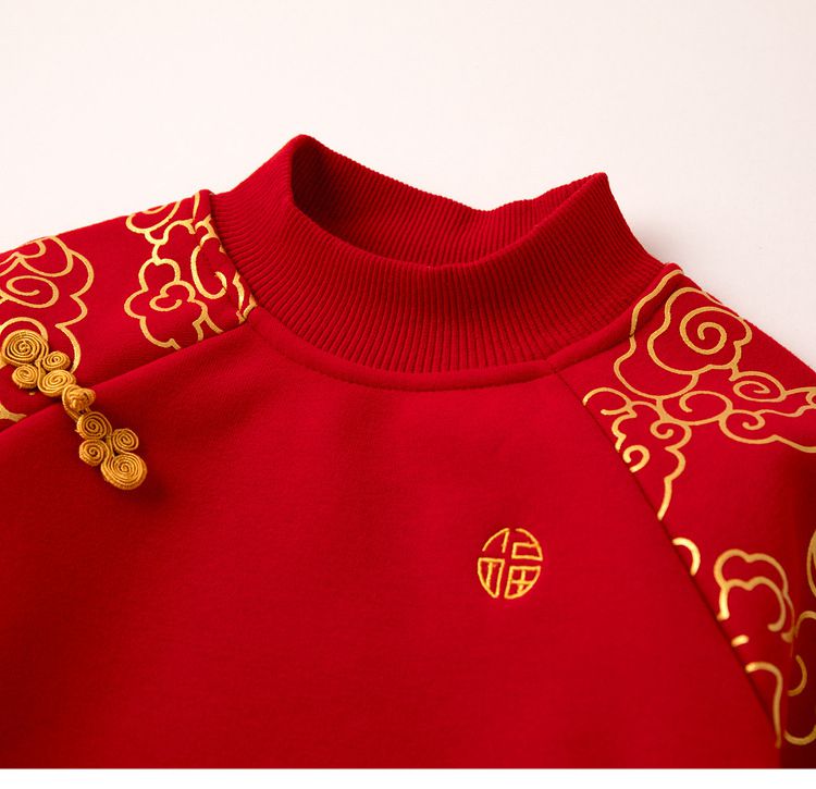 加絨喜氣洋洋連身裙-平安結