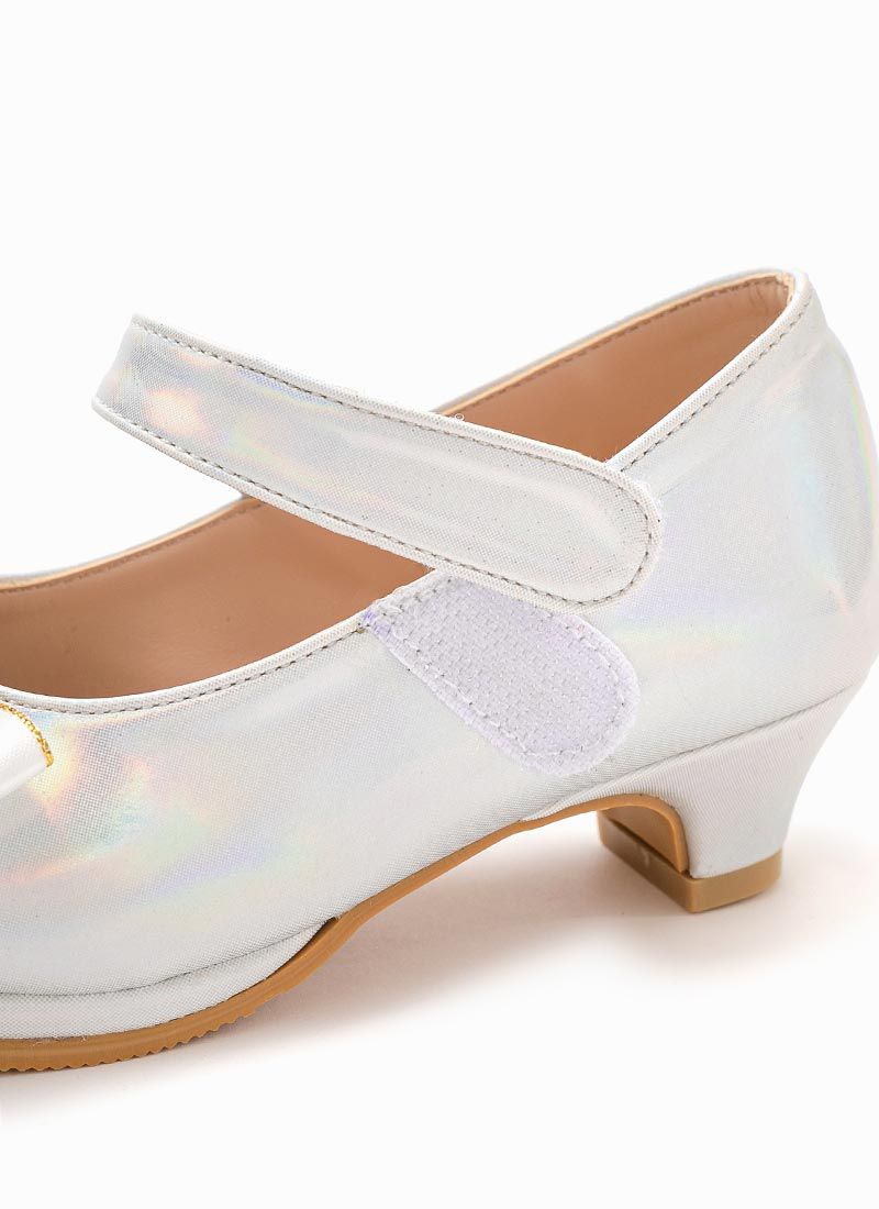 韓國 OZKIZ - 水晶緞帶蝴蝶結低跟皮鞋