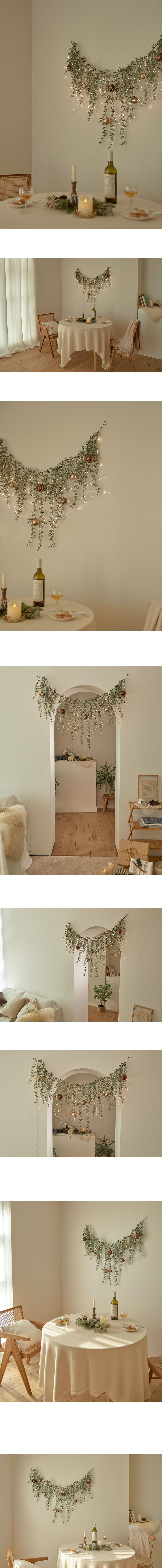 韓國 Bebe Deco - DIY聖誕樹/聖誕樹藤壁飾燈-垂墜銅飾 (120cm)